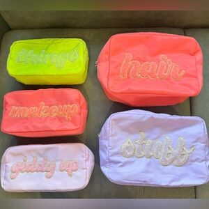 Colorful Travel Pouch Set